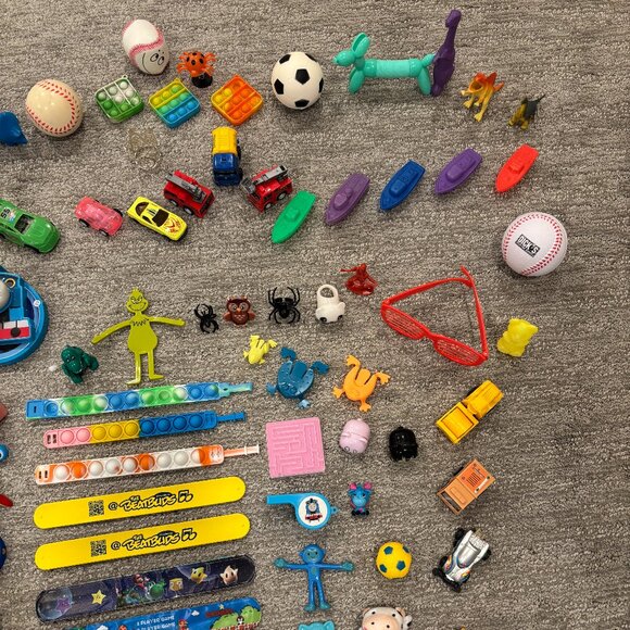 Small Toys Bundle - Balls, Cars, Trucks, Bracelets, Dinosaurs, Chalk Sets, More! - Picture 4 of 11